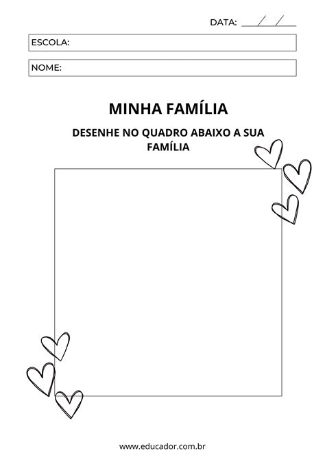 Atividades Sobre Fam Lia Para Educa O Infantil Educador