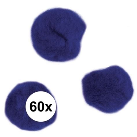 Rayher Hobby Knutselen Pompons 15 Mm Blauw 60x Stuks Fun En Feest