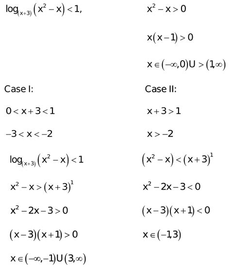 Solve Logx3x2 X