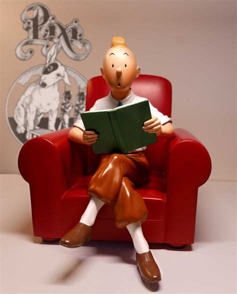 Tintin Statuette Pixi Regout 30004 Tintin Dans Son Fauteuil