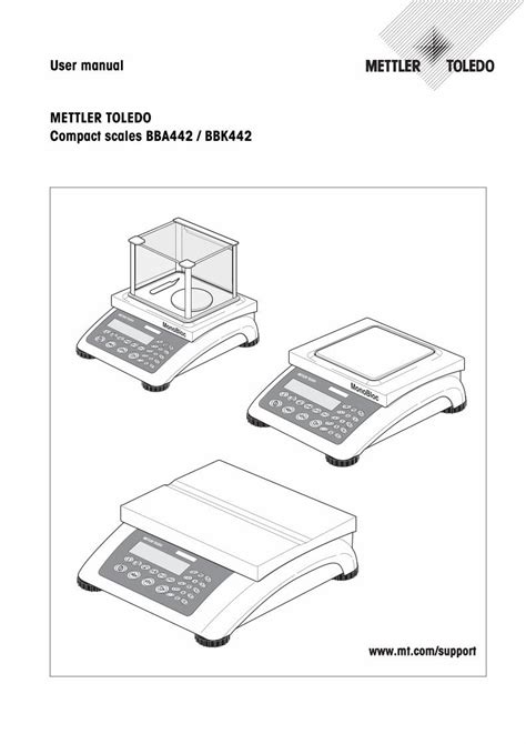 Pdf User Manual Mettler Toledo Compact Scales Bba Bbk Manual