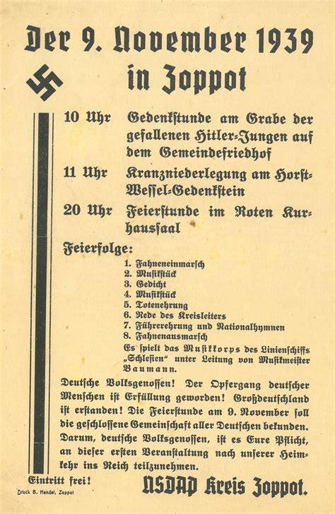 Zoppot 9 November 1939 Propaganda Veranstaltung für e Flickr