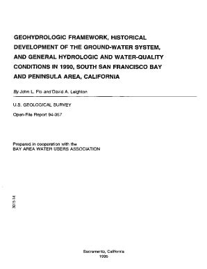 Fillable Online Pubs Usgs Geologic Hydrologic And Historical Use Of