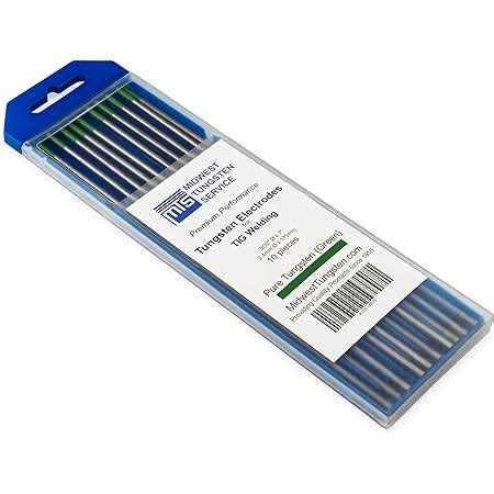 WeldingCity 10 Pk Premium TIG Welding Tungsten Electrode Rod Pure