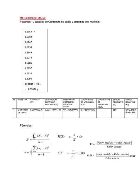 Solution Mediciones Y Errores Objetos Regulares E Irregulares Funciones De La Balanza Anal Tica