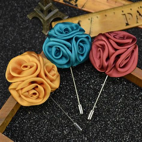 Aliexpress Buy Mdiger Flower Brooch For Men Suit Rose Lapel Pin