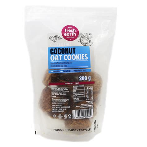 Fresh Earth Gluten Free Coconut Oat Cookies 200g Fresh Earth