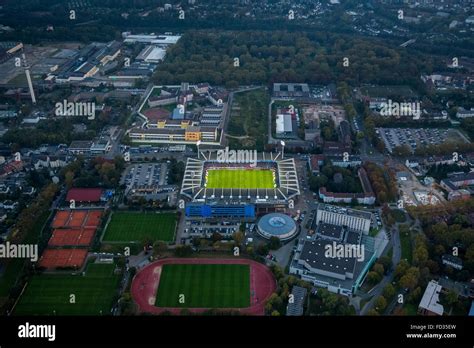 Aerial view, rewirpowerSTADION Bochum VfL Bochum against 1.FC Nürnberg ...