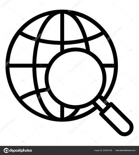 Magnifier Globe Symbolising Global Survey — Stock Vector © Prosymbols