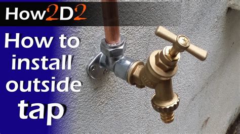 How To Install Outside Tap Fitting Plumbing Garden Tap Video YouTube