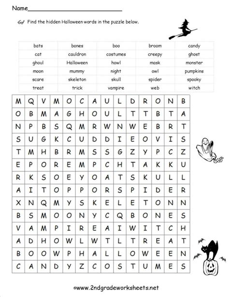 Halloween Comprehension Worksheets For Third Grade