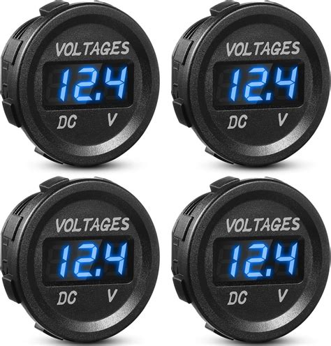 Amazon Frienda 4 Pieces DC 12V Car Voltage Gauge LED Display