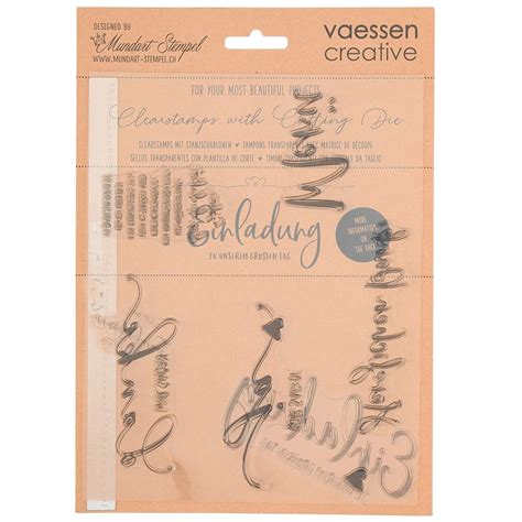 Papercrafts Vaessen Creative Mundart Clearstempel Und Stanzschablone