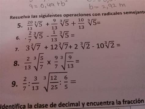 Resuelva Las Siguientes Operaciones Con Radicales Semejantes Puntos