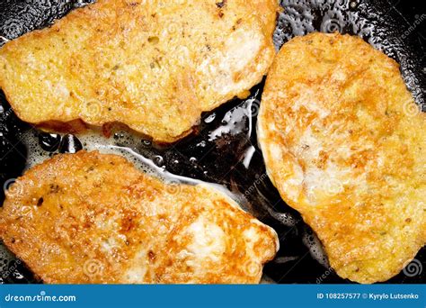 Fried Croutons On A Pan Stock Image Image Of Vegetarian 108257577