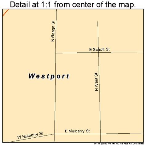 Westport Indiana Street Map 1883276