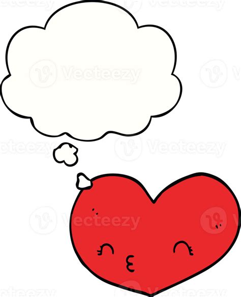 Dibujos Animados Amor Corazón Con Pensamiento Burbuja 45074121 Png