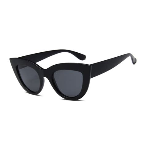 Uv Vintage Cat Eye Katzenaugen Sonnenbrille Schwarz