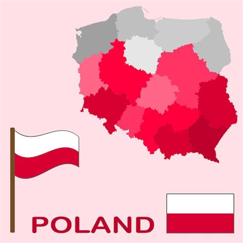 Premium Vector | Poland map detailed vector regions of poland