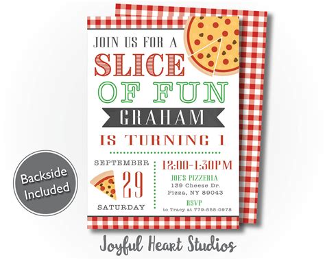 Pizza Birthday Invitation Pizza Party Invitation Pizza Party Etsy