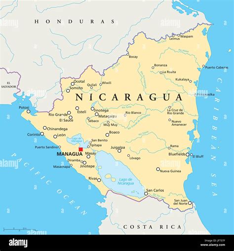 Nicaragua On World Map