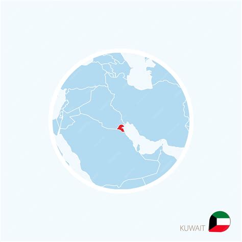 map of kuwait in middle east 7