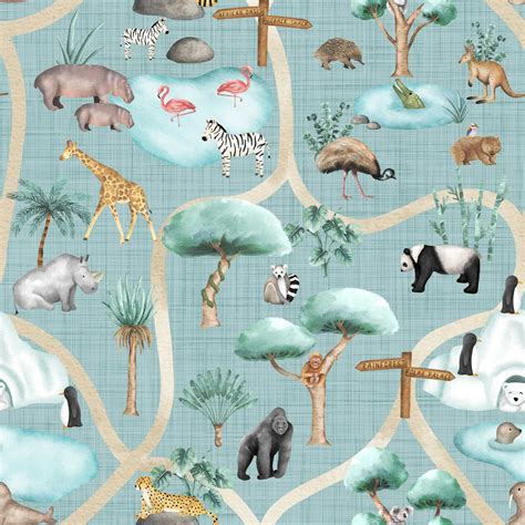 zoo animal fabric 6
