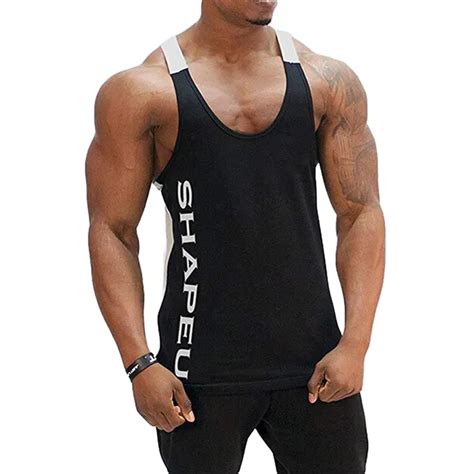 Tank Top 2019 Men Gym Streetwear Letter Print Mens Clothing Men