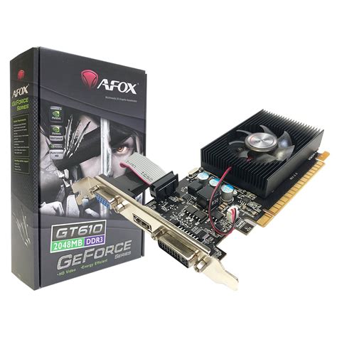 Placa de Vídeo Afox GeForce GT610 2GB DDR3 64 Bits Low Profile HDMI