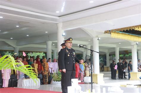 Kapolres Langkat Pimpin Upacara Hut Ke Bhayangkara Waspada