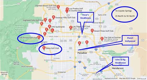 Map - VEGAS GOLF TRIP