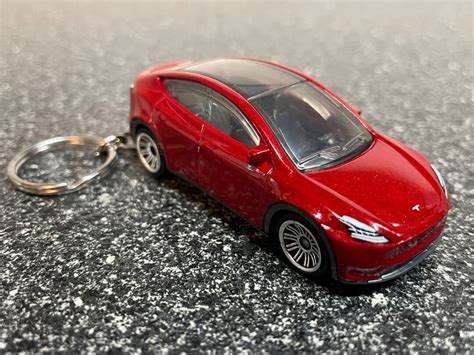 Tesla Model Y Keychain Hot Wheels Matchbox Etsy