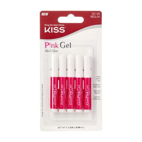 Kiss Pink Gel Nail Glue 5 Pack