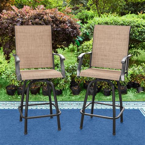 Best Choice Products Set Of 2 Woven Wicker Swivel Barstools Patio Bar