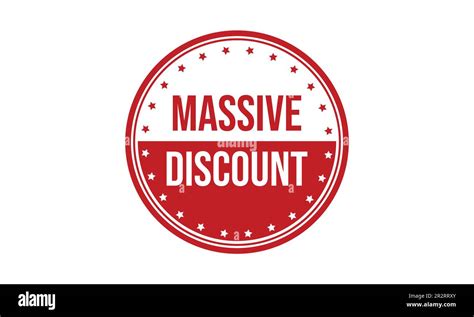 Massive Discount Rubber Stamp Seal Vector Stock Vector Image Art Alamy