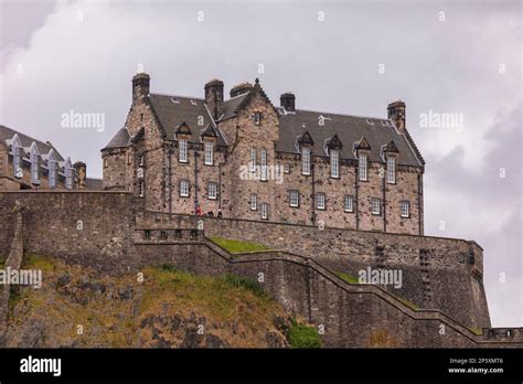 EDINBURGH, SCOTLAND, EUROPE - Edinburgh Castle, on Castle Rock Stock ...