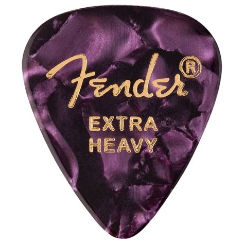 Fender Shape Premium Picks Extra Heavy Purple Moto Pack Of