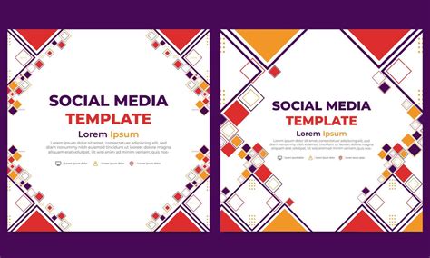 Flat Colorful Abstract Geometric Social Media Post Template