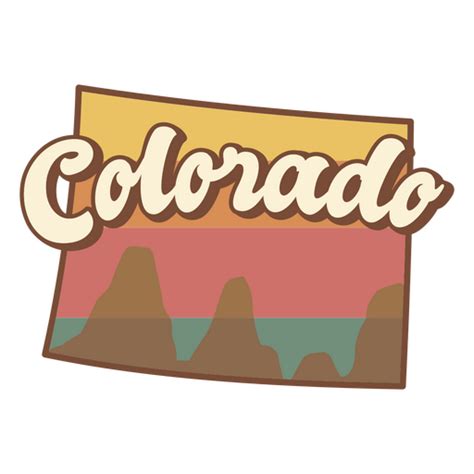 Design PNG E SVG De Estados Dos Eua Do Pôr Do Sol Retrô Do Colorado