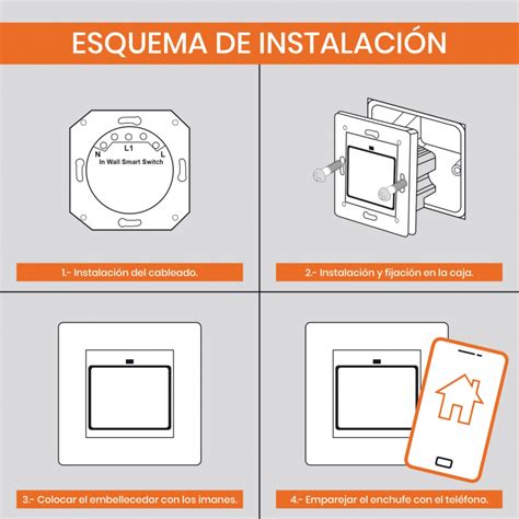 Interruptor Inteligente WiFi Con 1 Pulsador Disponible En Blanco O