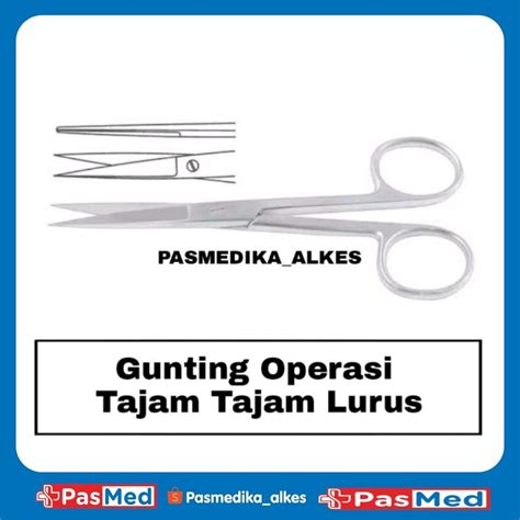 Jual Gunting Operasi Lurus Tajam Tajam Operating Scissor Straight