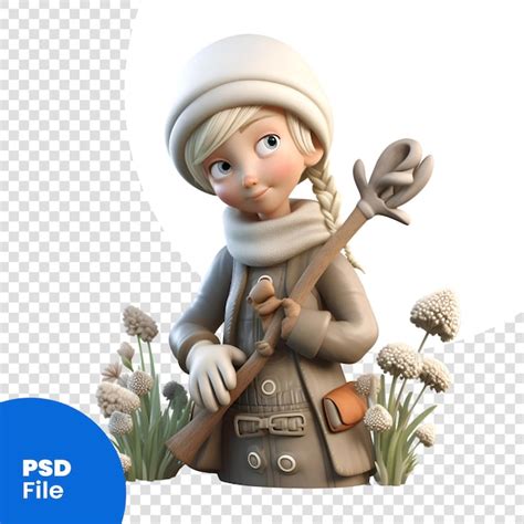 Representación 3d de un personaje de dibujos animados con un