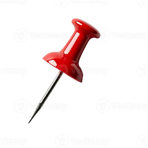 red push pin isolated   transparent background perfect