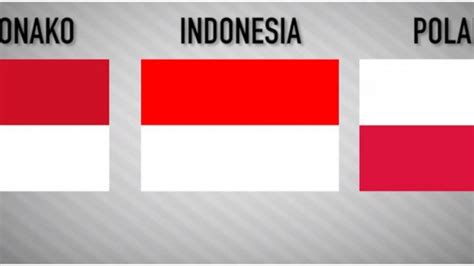 Perbedaan Merah Di Bendera Indonesia Polandia Dan Monaco