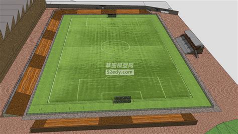 足球俱乐部操场建筑su模型sketchup草图大师skp模型