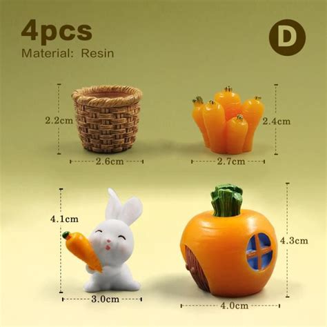 Objets décoratifs Figurine de lapin blanc de pâques modèle Animal Micro