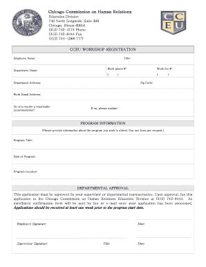 Fillable Online Cityofchicago Pdf Cceuregistrationform Pdf City Of