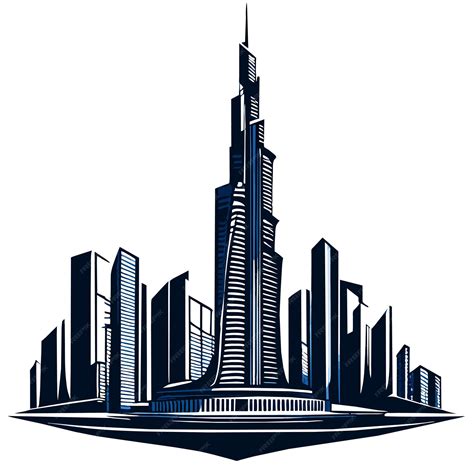 Premium Vector Burj Khalifa Vector Illustration Doodle