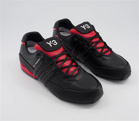 Adidas Y3 Y 3 Sprint Trainers Black Red His Trainers