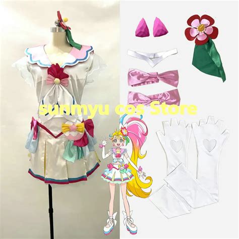 Tropical Rouge Pretty Cure Cure Summer Cosplay With Earrings Costume Custom Size Precure